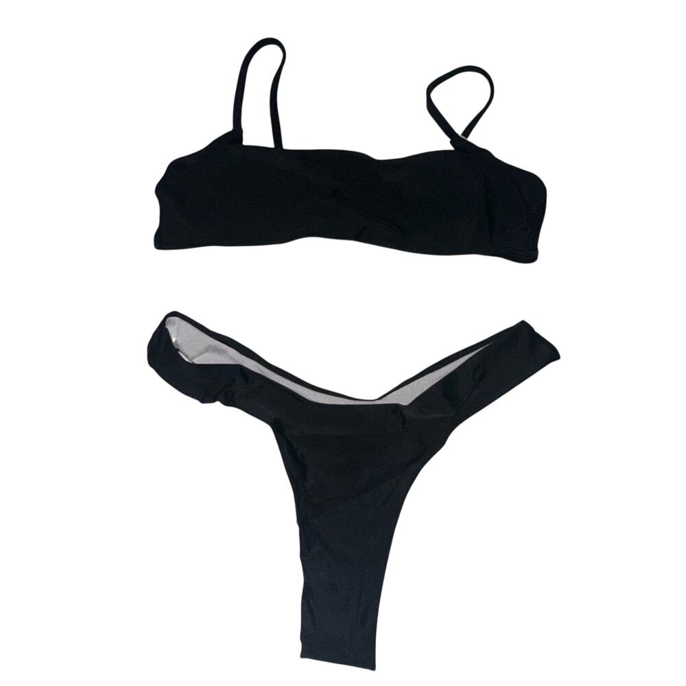 SHEIN Black Two-Piece Bikini Set